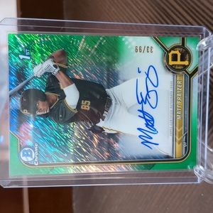 2022 - Matt Frazier - Bowman 1st - Chrome - Green Shimmer - Auto - /99